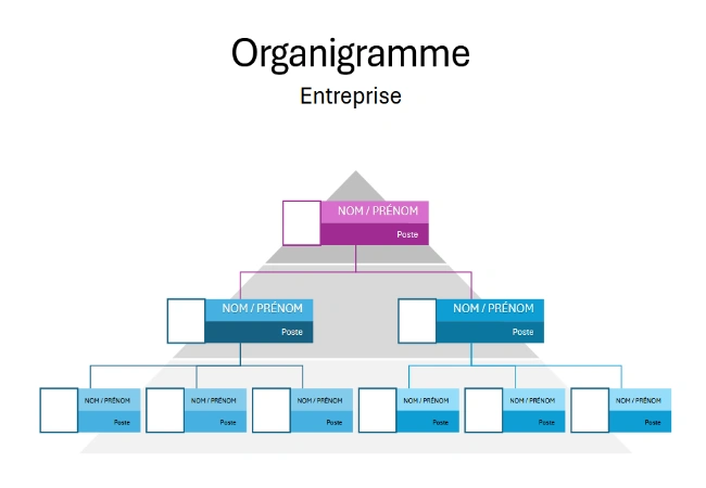 organigramme ppt modèle